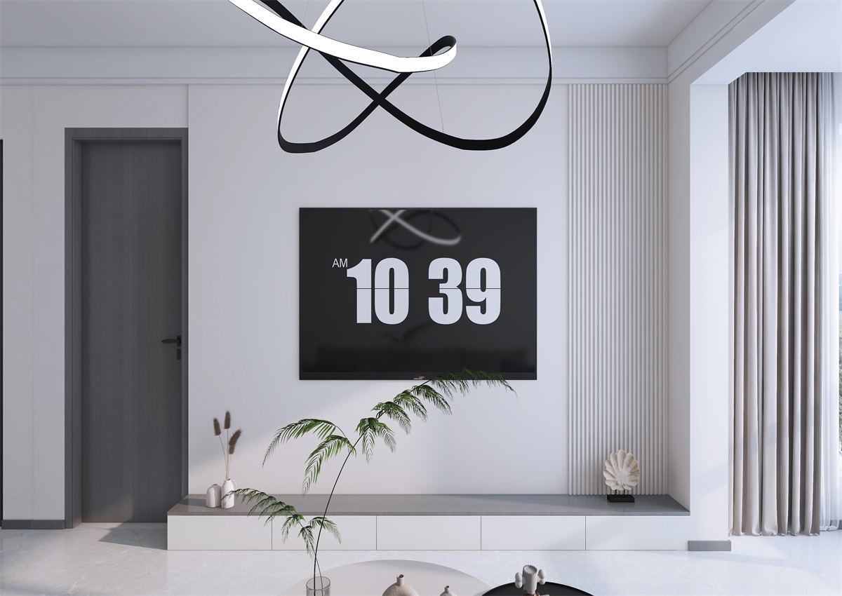 攬秀苑110㎡ | 小戶型裝修模板來了！現(xiàn)代簡約風(fēng)+黑白灰百看不膩
